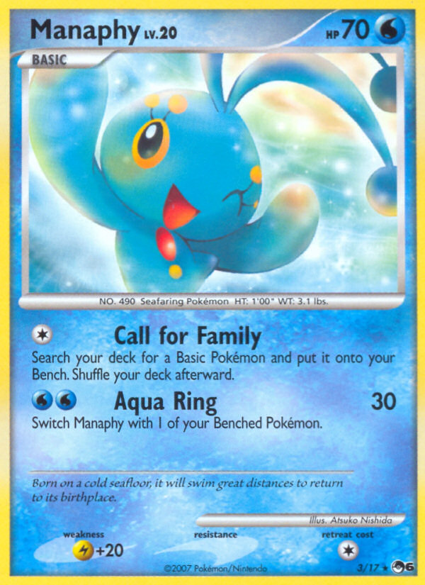 POP Series 6 Non - Holo Manaphy #3